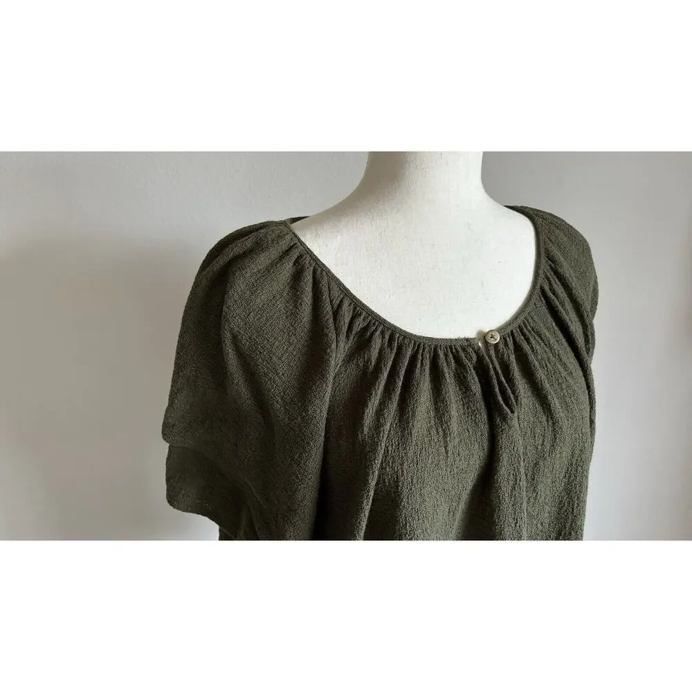 Olive Green Women's Top - Picture 10 of 11